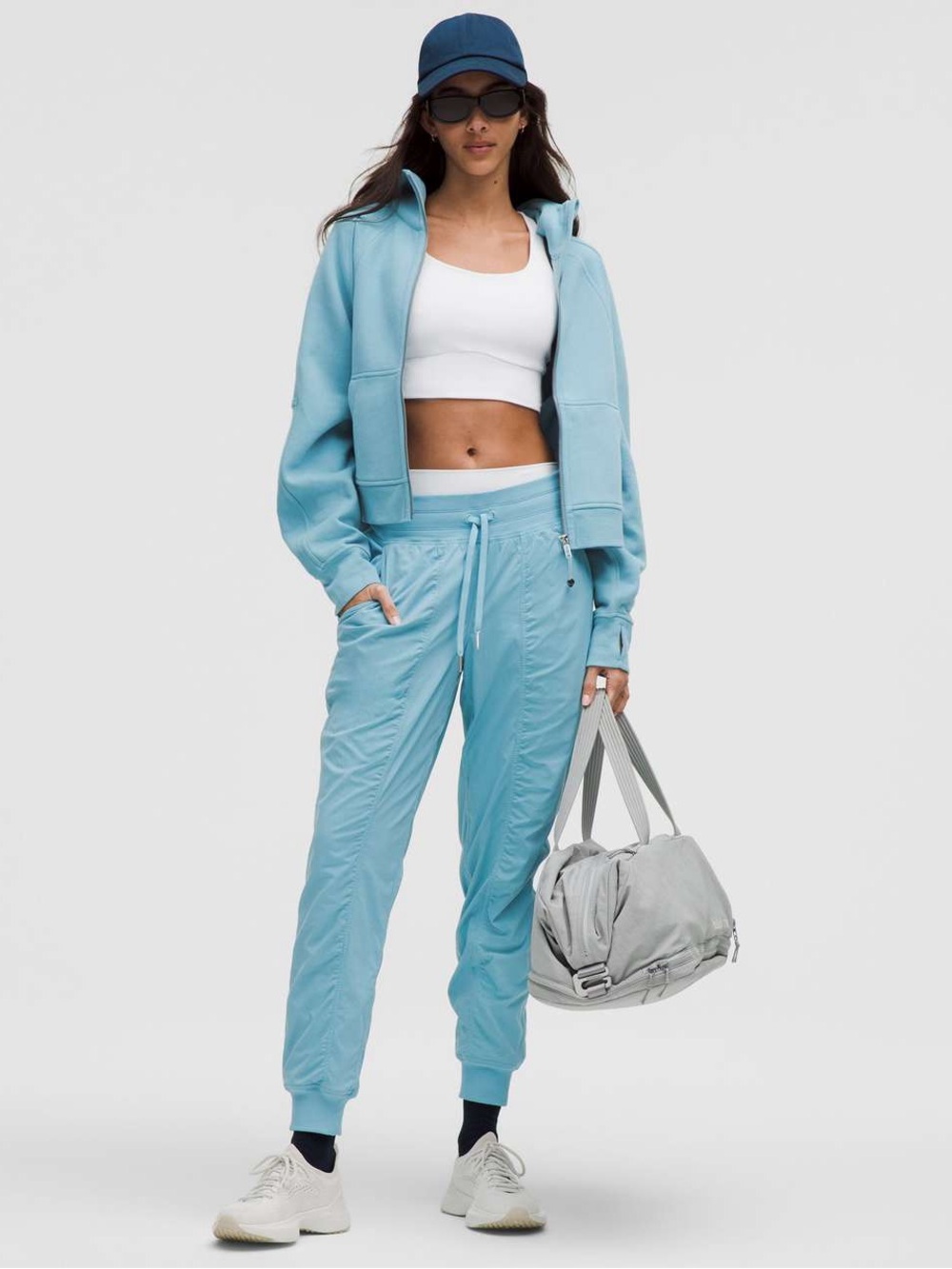 Lululemon Dance Studio Mid-Rise Jogger Full Length Washed Blue Size 14